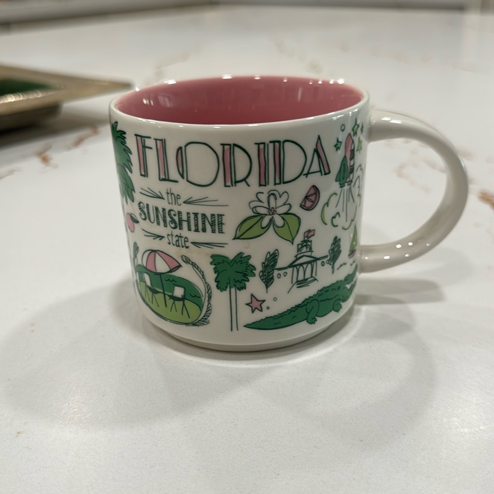 Starbucks “Been There Series” Florida Mug with Pink Interior